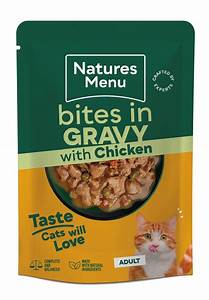 Naturesmenu* Cat Bites In Gravy Chicken Pouch 85g